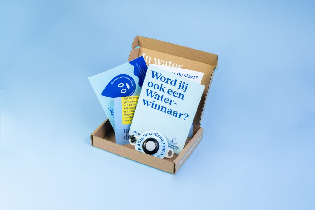 Waterbespaarkit Waterbedrijf Groningen met douchetimer